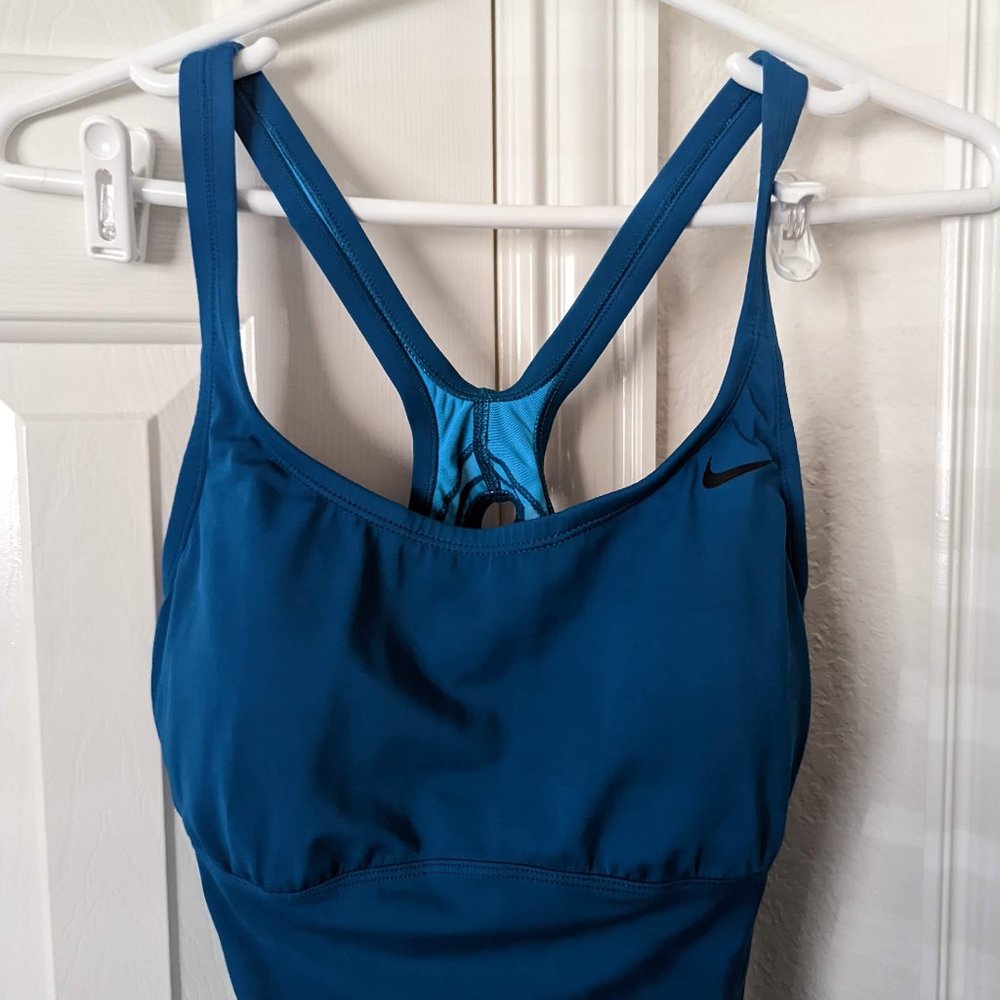 Nike Blue Racerback Swimsuit - Picture 6 of 7